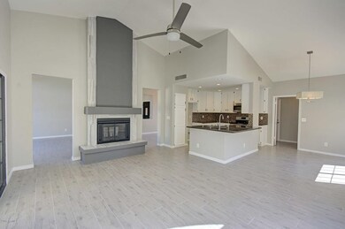 Kitchen and living room
