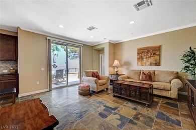 Family Room with slate floors