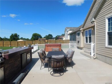 Complete outdoor kitchen. Newer concrete patio and