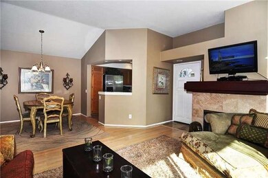 The kitchen opens up to the dining and living area