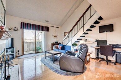 Living Room View with hardwood floors