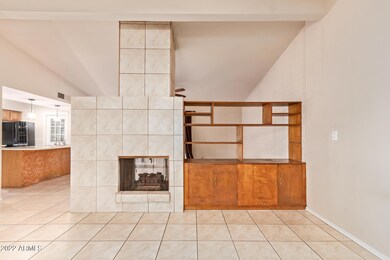 Original built in and two way fireplace