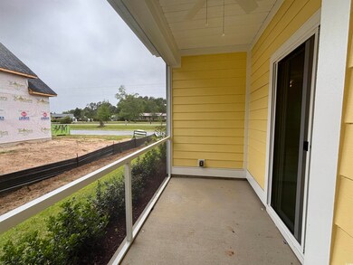 Balcony with ceiling fan