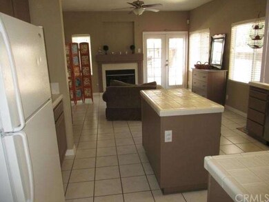 Island kitchen view to family room.