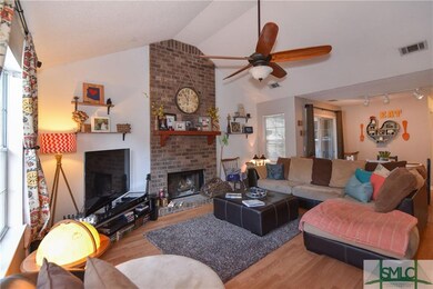 Great room with fireplace