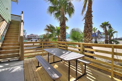 Picnic table on side porch