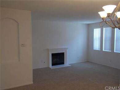 Spacious living room with fireplace
