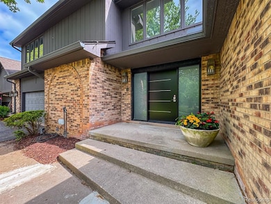 Spacious Front Porch with Handsome Front Door
