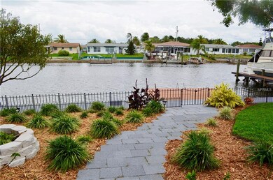 Canal front with fresh landscaping