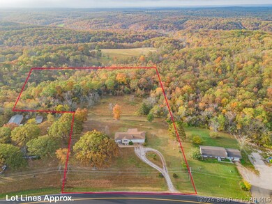 Drone shot with lot lines.