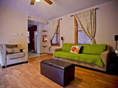 Living Room. Warm & inviting room - closet & Frenc