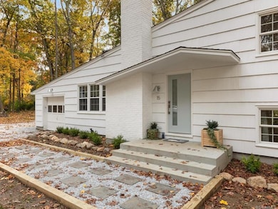Stone walkway to front door