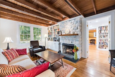 Built-in shelving can be found throughout the home
