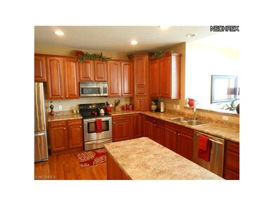Beautiful kitchen with large center island and bar