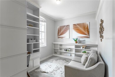 Lovely library with plenty of natural lighting, fi