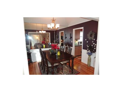 Large formal dining room with Hardwood floors!