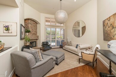 Living room with fireplace