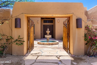 Welcoming courtyard with water fountain