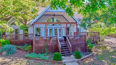 Covered and open deck space.