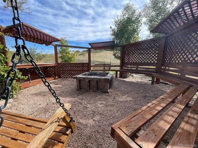 Fire pit with seating area