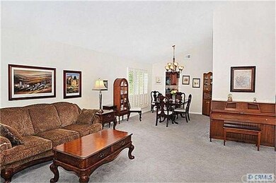 View of living, dining room area.