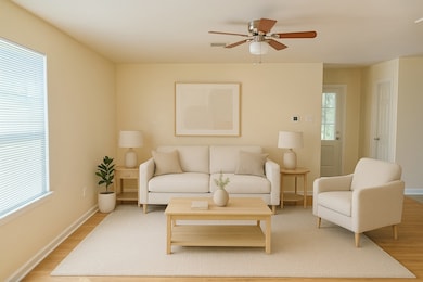 Virtually staged living room
