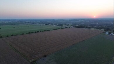 Aerial view at dusk with a rural view