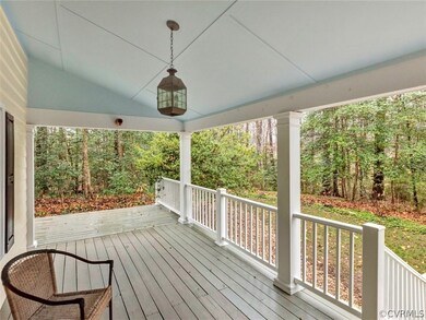 Front covered porch with side porch that wraps aro