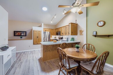 Dining room and kitchen