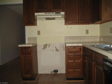 More of the kitchen where the electric range would go.
