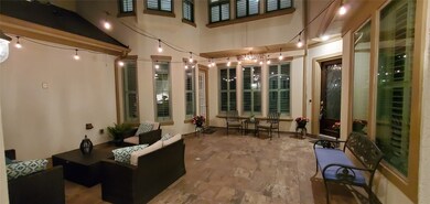 Night time view of the entire courtyard.  Imagine the parties you can have out here!