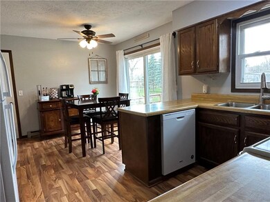 Kitchen dining area with patio door to back yard