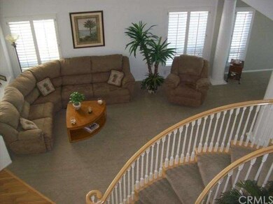 View from upstairs looking down on Living Room