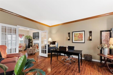 Main Floor Office with Double Glass Doors leading 