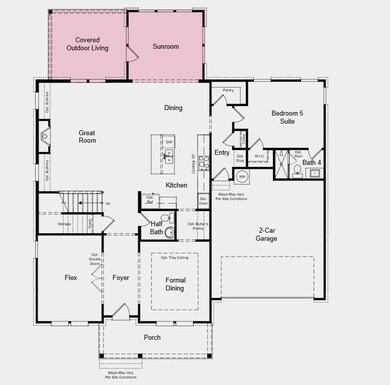 First Floor Plan - Structural options added includ
