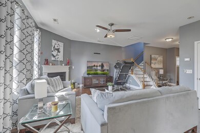 family room to stairs
