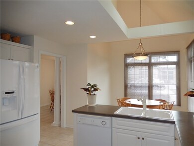 Kitchen opens to breakfast room