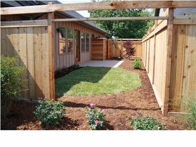 The private courtyard has its own sprinkler system