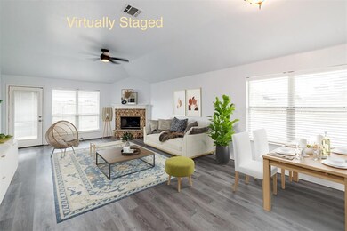 Living room virtually staged