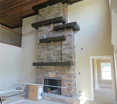 Awesome Shelved 2 Story Fireplace