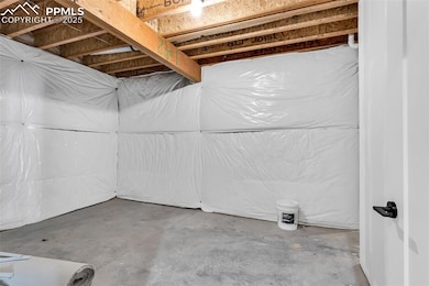 View of unfinished basement