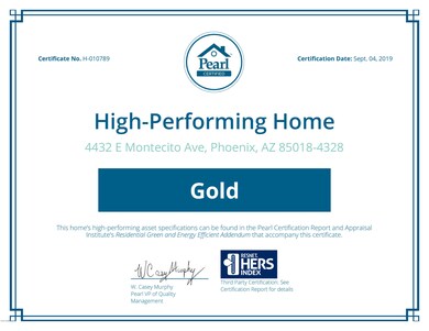 Pearl Gold Certificate 4432 E Montecito