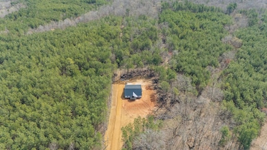 Bird's eye view featuring a wooded view