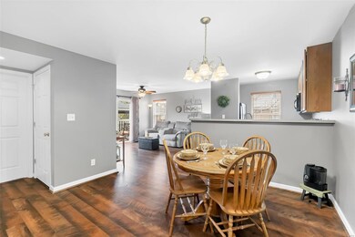 Separate dining area with open floor plan view!