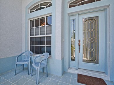 Front porch screened, 8' leaded glass door-