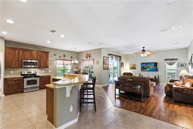 Spacious Family room and Kitchen floor plan.