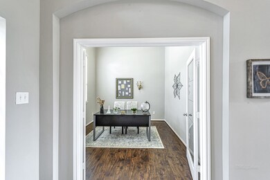 French Doors with Engineered Wood flooring in this office are going to impress for sure!