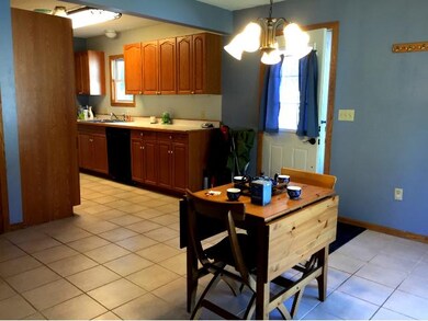 Addition off kitchen creates roomy dining area