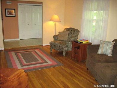 Living Room. Open living room with hardwood floors