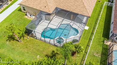 Aerial View of Pool & Backyard